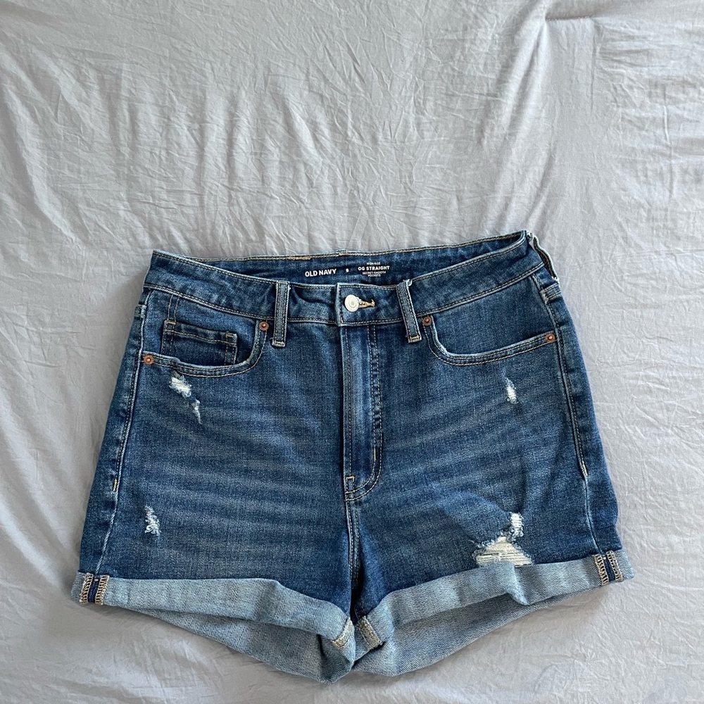 Old Navy Women's Blue Denim Shorts Spring Summer size 8 medium